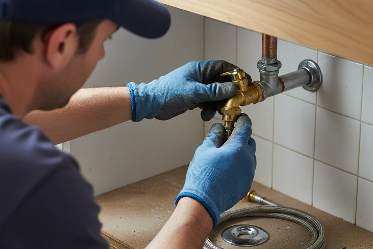 Shutoff valve and fitting work during Faucet and Fixture Repair in Ridgecrest